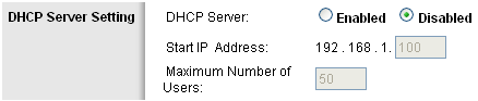DHCP setting. Credit: Linksys
